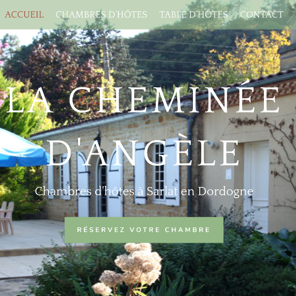 Création site internet La Cheminee d'Angèle, chambre et table d'hôtes à Sarlat